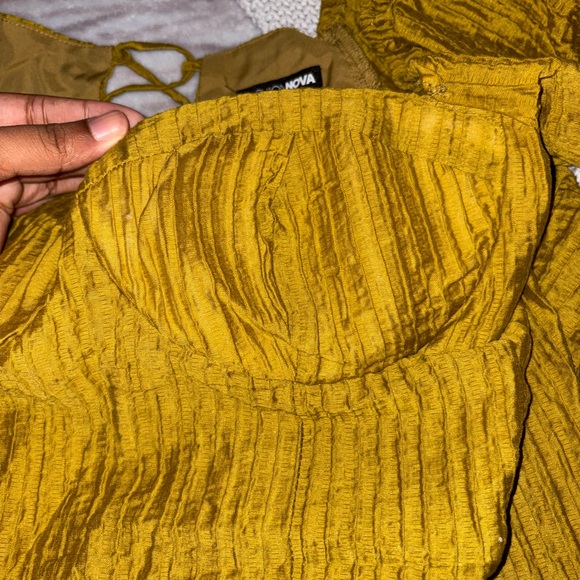 Elegant Olive Green Dress - Picture 5 of 6